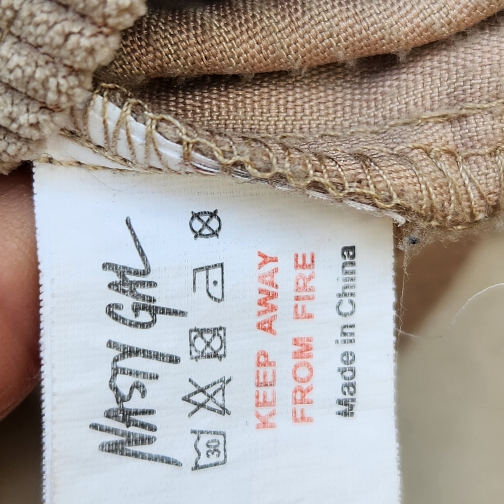 NASTY GAL Women's Shacket Size 8 Beige Corduroy Long Sleeve Oversized Jacket Top - Picture 5 of 12